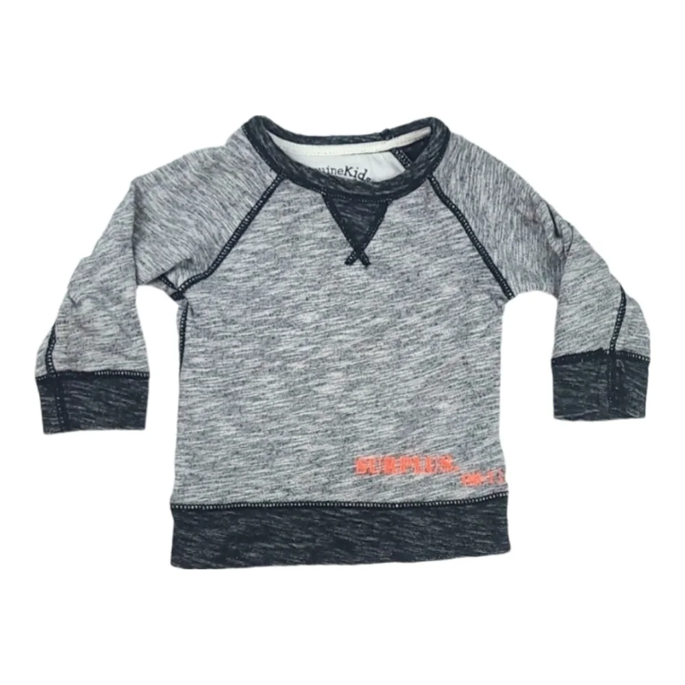 Gray Toddler Casual Cotton Sweatshirt 2T